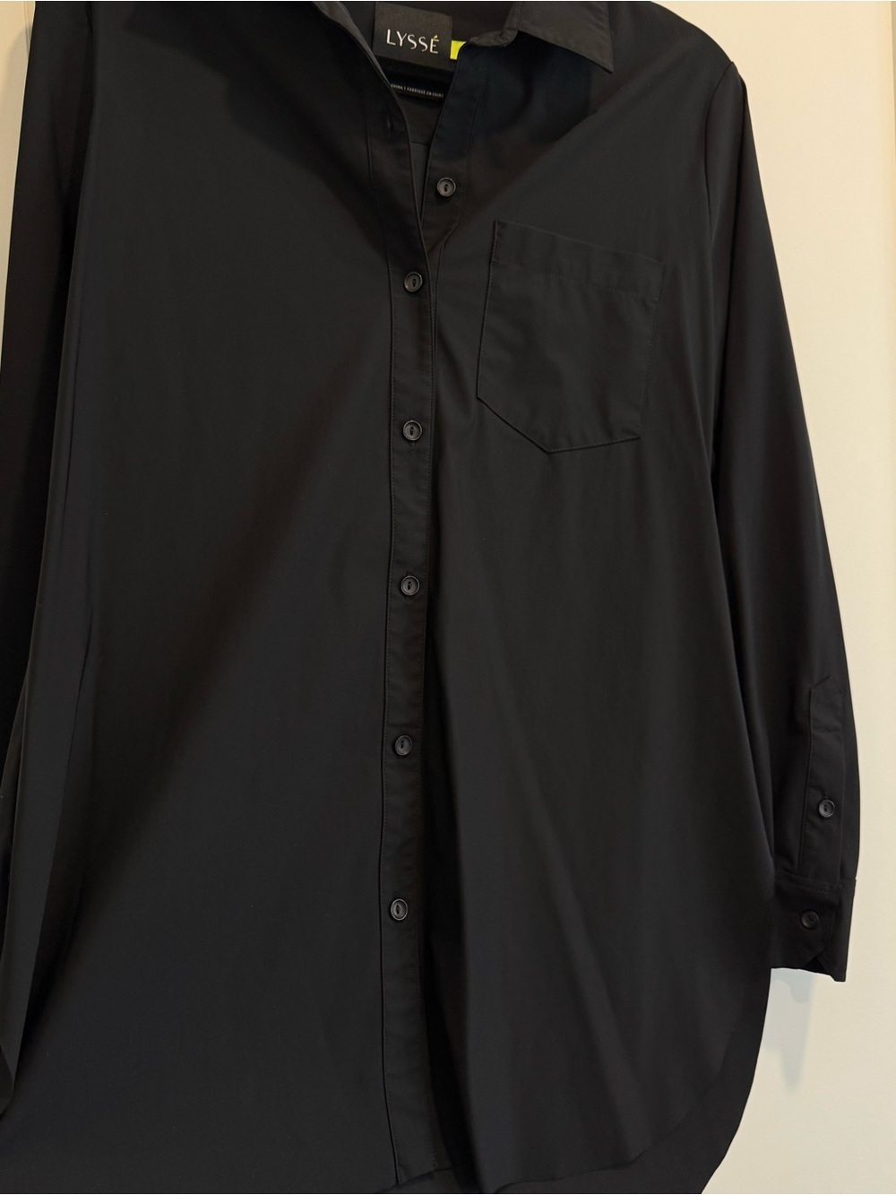 Lysse Parker Button Down Shirt Women’s Small Stretch Career Blouse Black - Picture 5 of 9